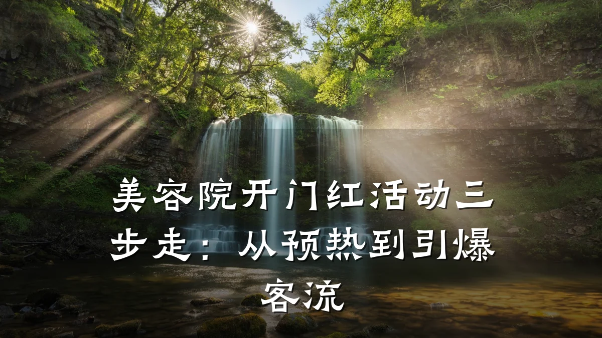 美容院开门红活动三步走：从预热到引爆客流