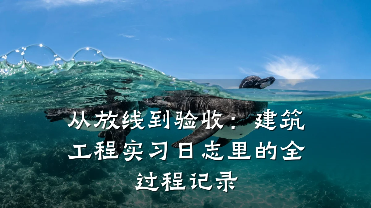从放线到验收:建筑工程实习日志里的全过程记录