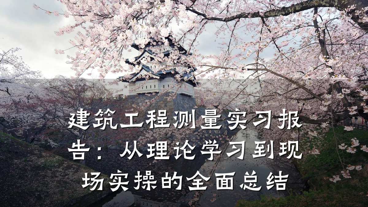 建筑工程测量实习报告：从理论学习到现场实操的全面总结