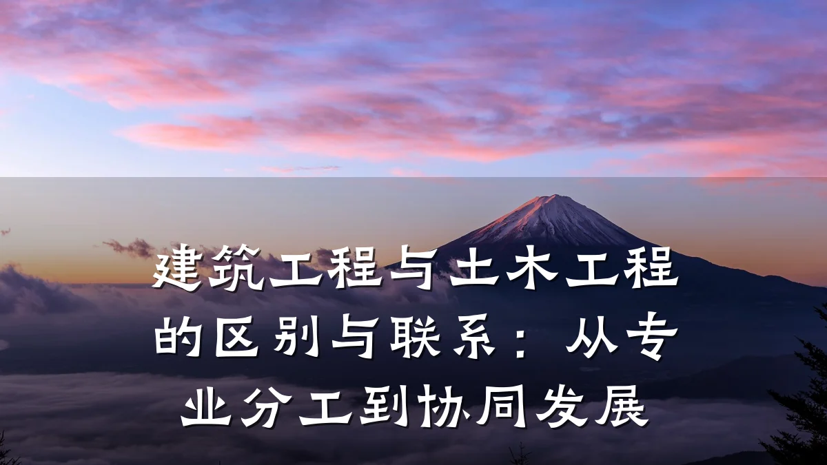 建筑工程与土木工程的区别与联系：从专业分工到协同发展