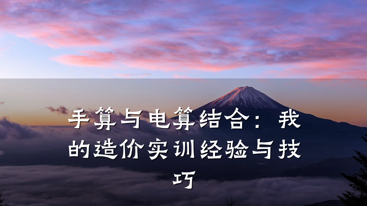 手算与电算结合：我的造价实训经验与技巧