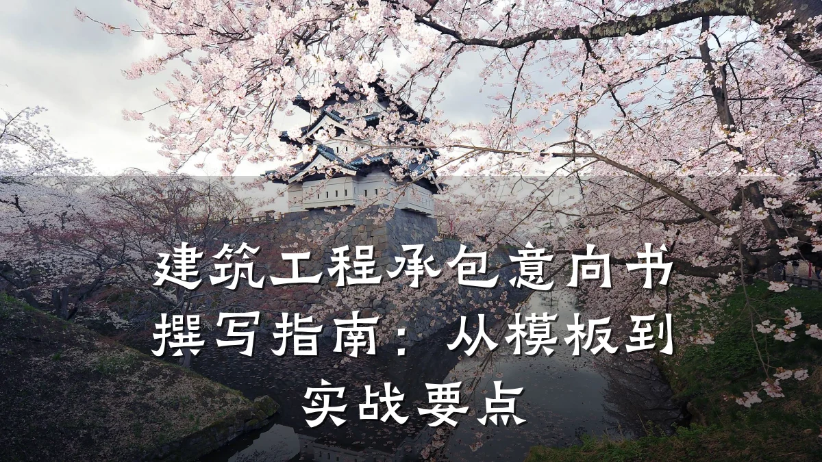 建筑工程承包意向书撰写指南：从模板到实战要点