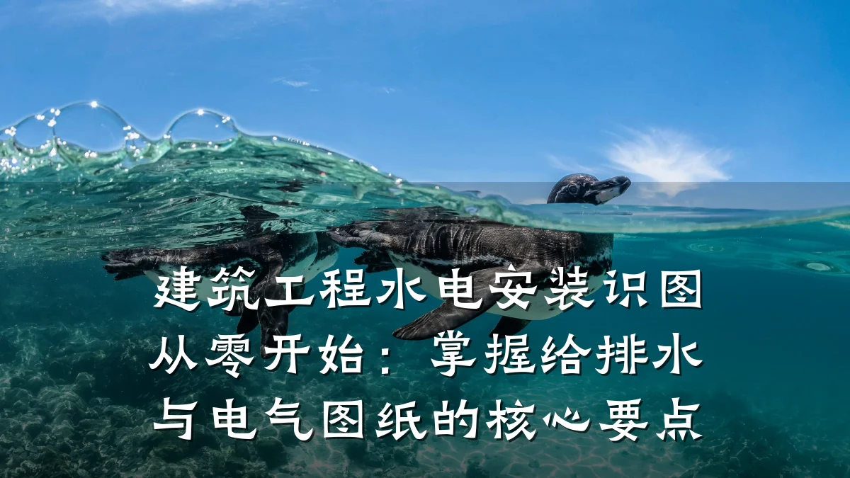 建筑工程水电安装识图从零开始:掌握给排水与电气图纸的核心要点