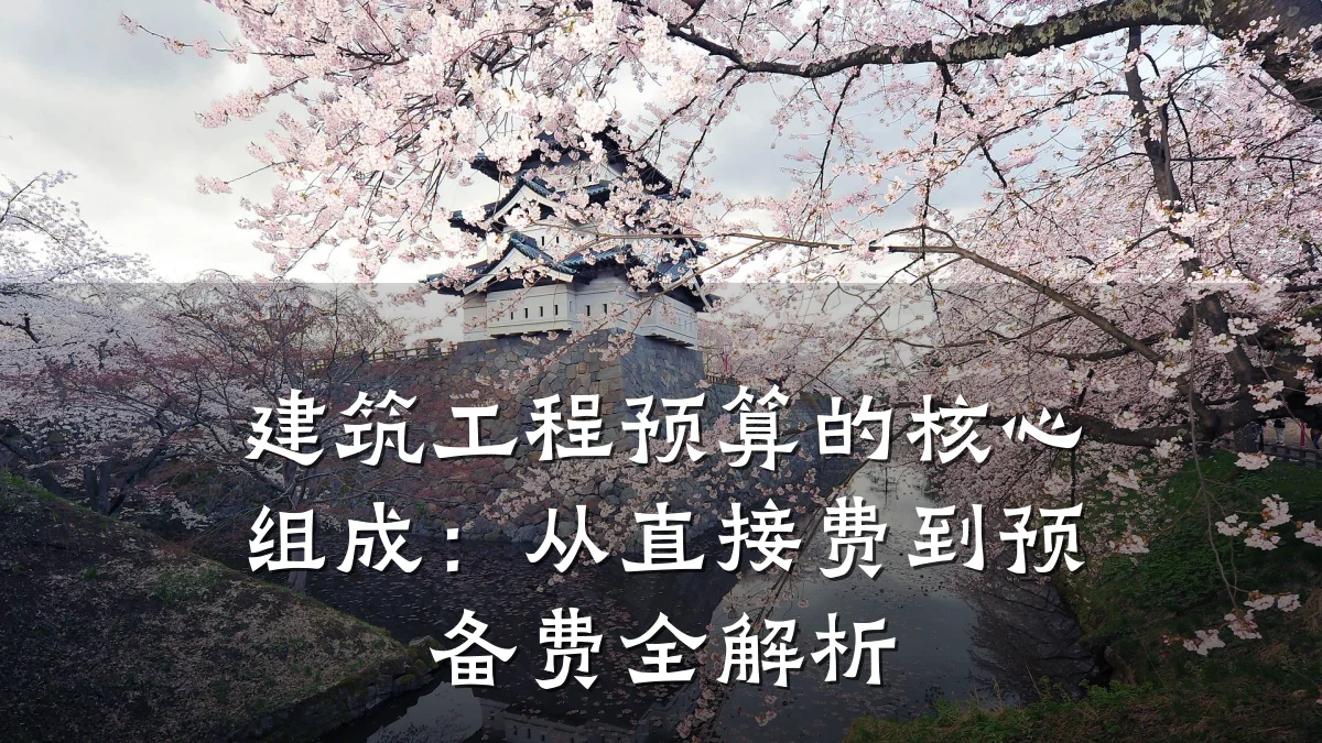 建筑工程预算的核心组成：从直接费到预备费全解析