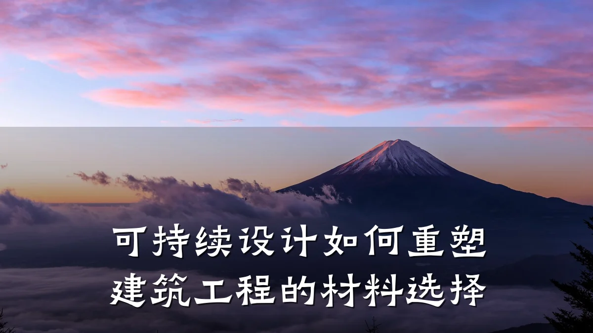 可持续设计如何重塑建筑工程的材料选择