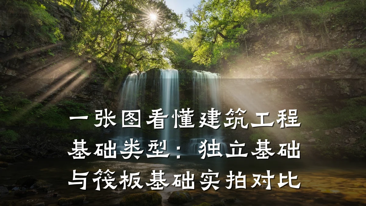 一张图看懂建筑工程基础类型：独立基础与筏板基础实拍对比