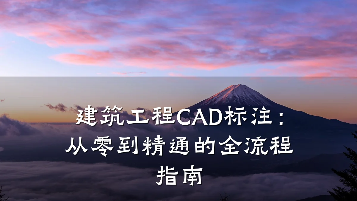 建筑工程CAD标注:从零到精通的全流程指南