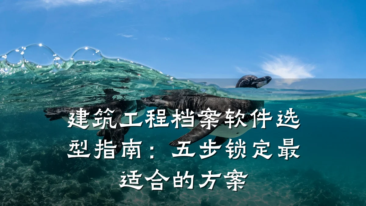 建筑工程档案软件选型指南：五步锁定最适合的方案