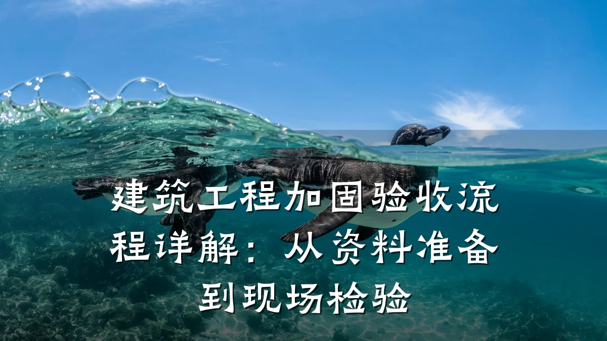 建筑工程加固验收流程详解:从资料准备到现场检验