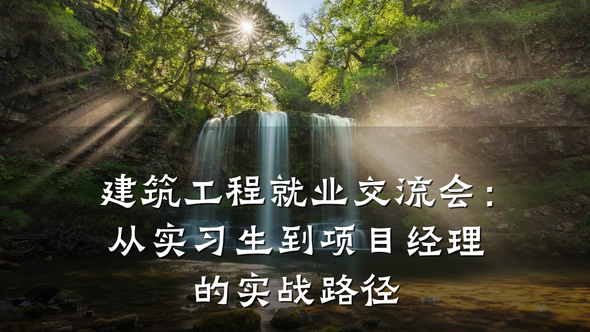 建筑工程就业交流会:从实习生到项目经理的实战路径
