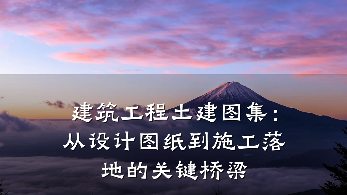 建筑工程土建图集：从设计图纸到施工落地的关键桥梁