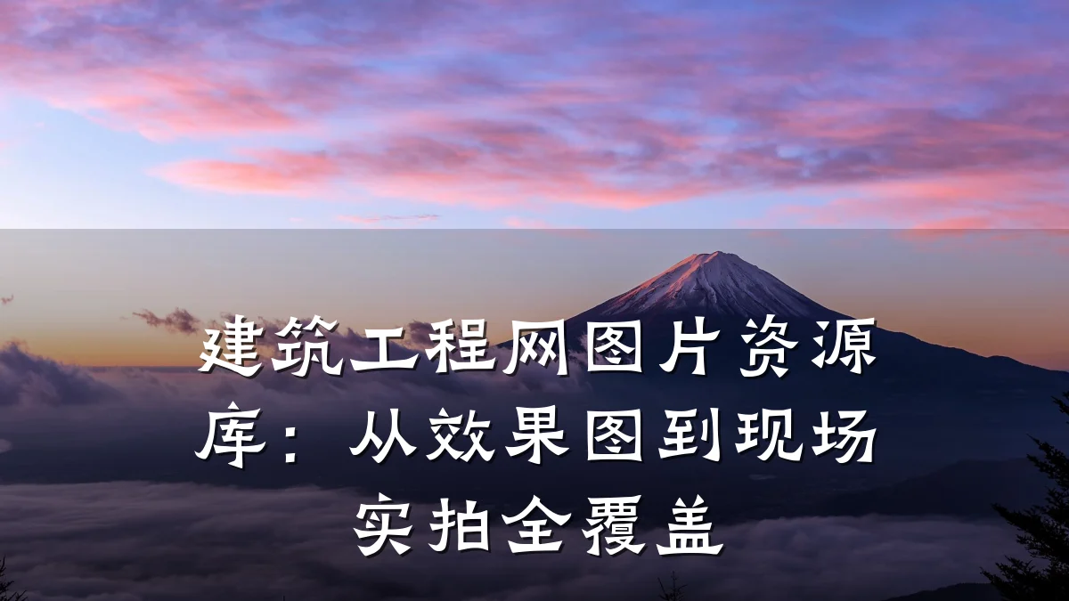 建筑工程网图片资源库：从效果图到现场实拍全覆盖