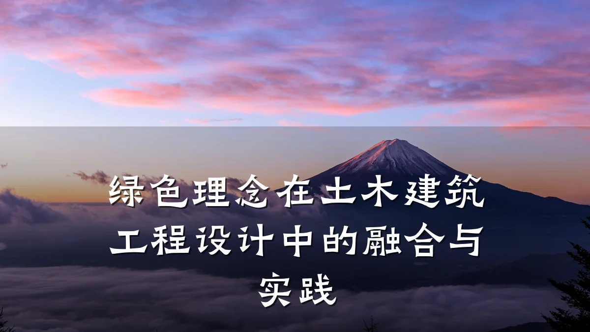 绿色理念在土木建筑工程设计中的融合与实践
