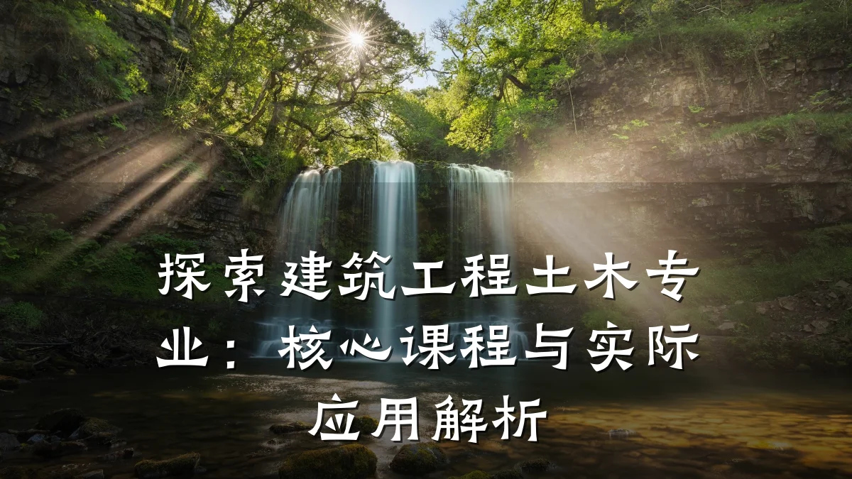 探索建筑工程土木专业：核心课程与实际应用解析