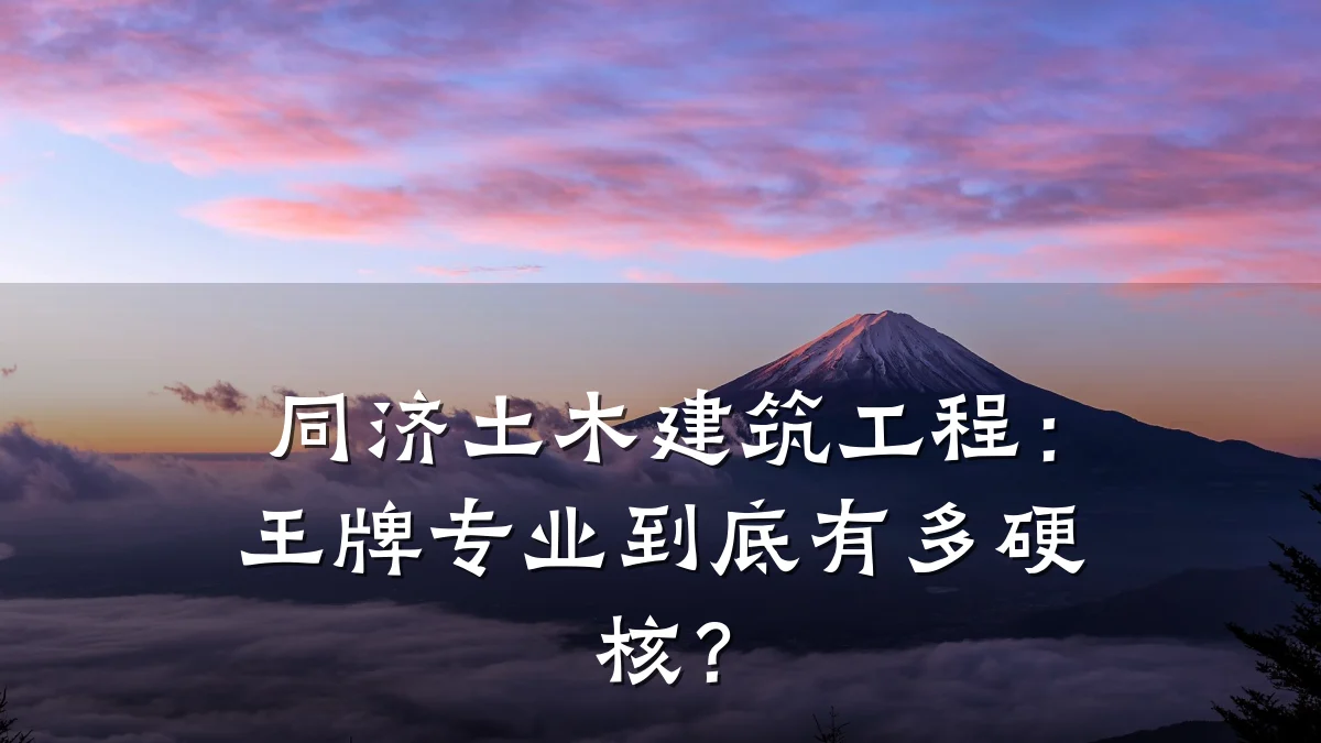 同济土木建筑工程：王牌专业到底有多硬核？