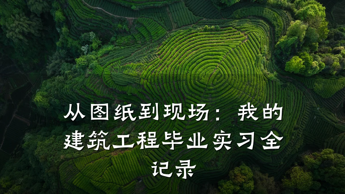 从图纸到现场:我的建筑工程毕业实习全记录