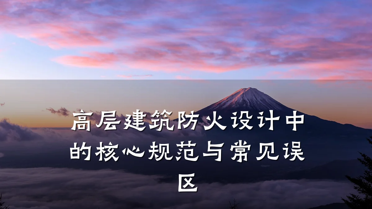 高层建筑防火设计中的核心规范与常见误区