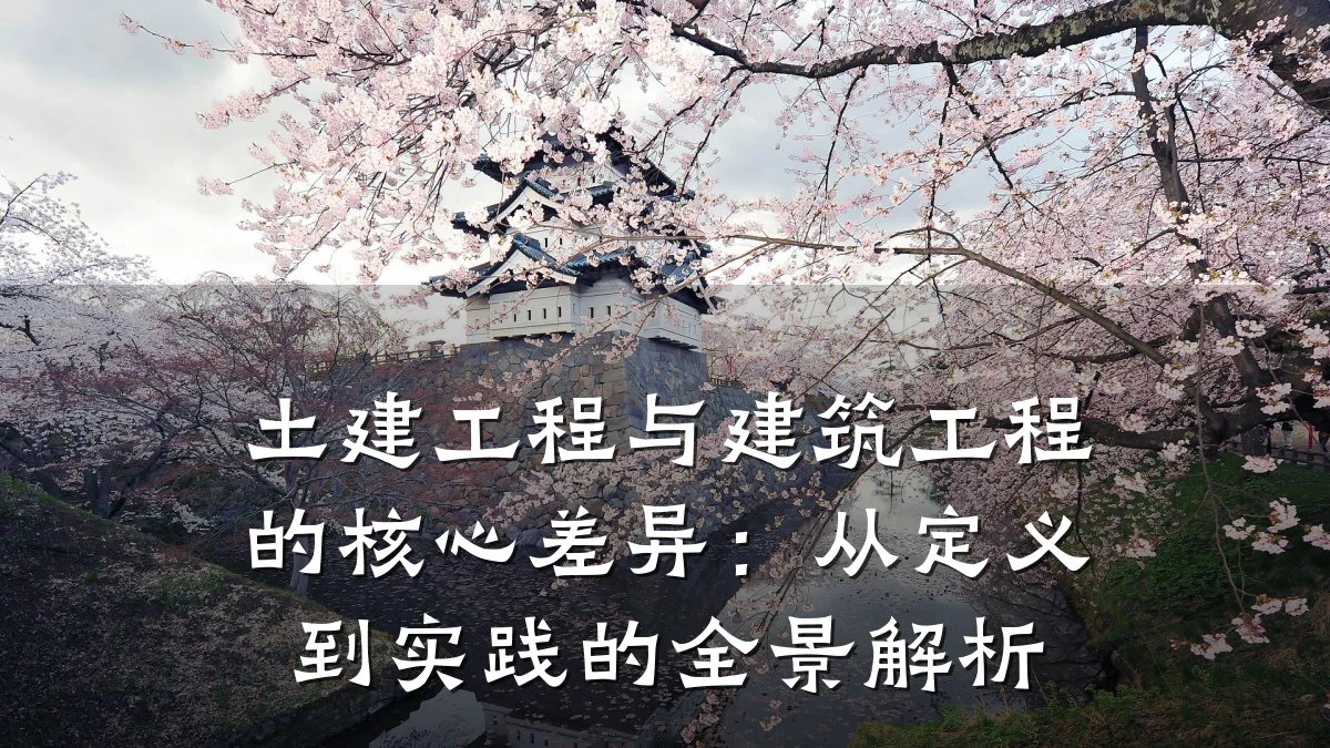 土建工程与建筑工程的核心差异：从定义到实践的全景解析