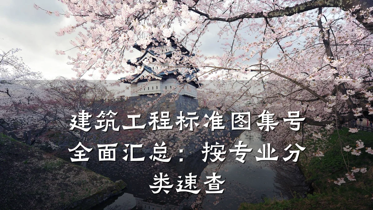 建筑工程标准图集号全面汇总:按专业分类速查