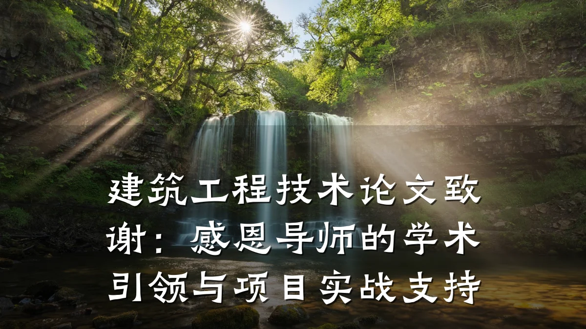 建筑工程技术论文致谢：感恩导师的学术引领与项目实战支持