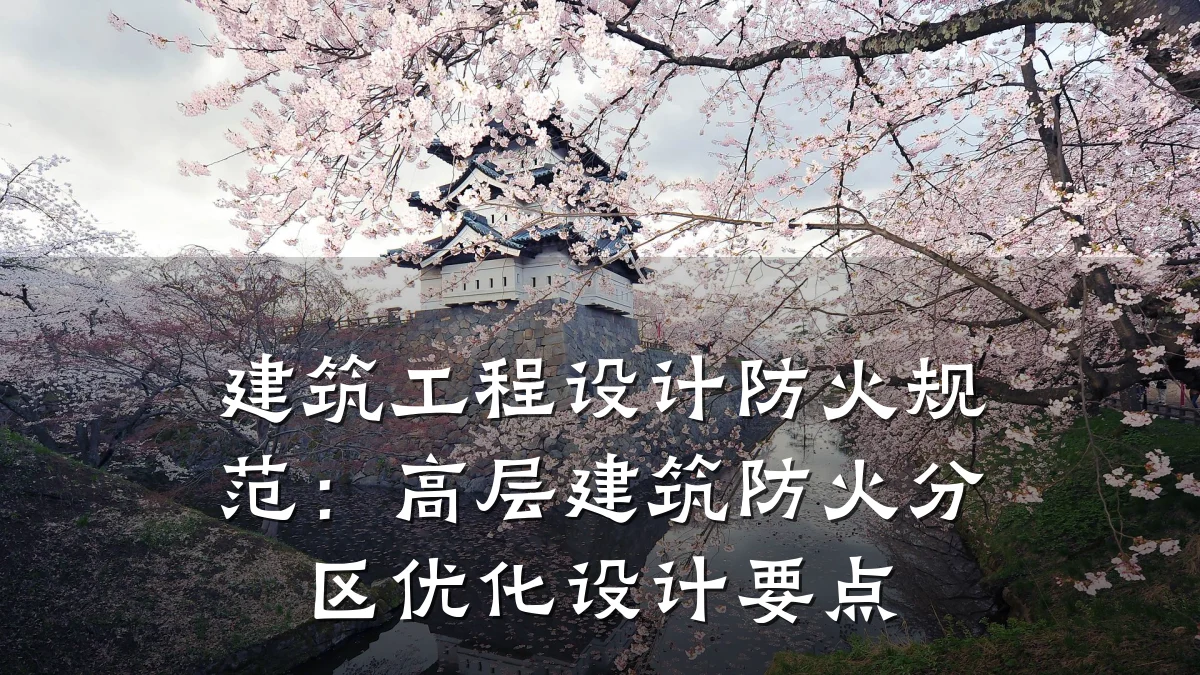 建筑工程设计防火规范：高层建筑防火分区优化设计要点