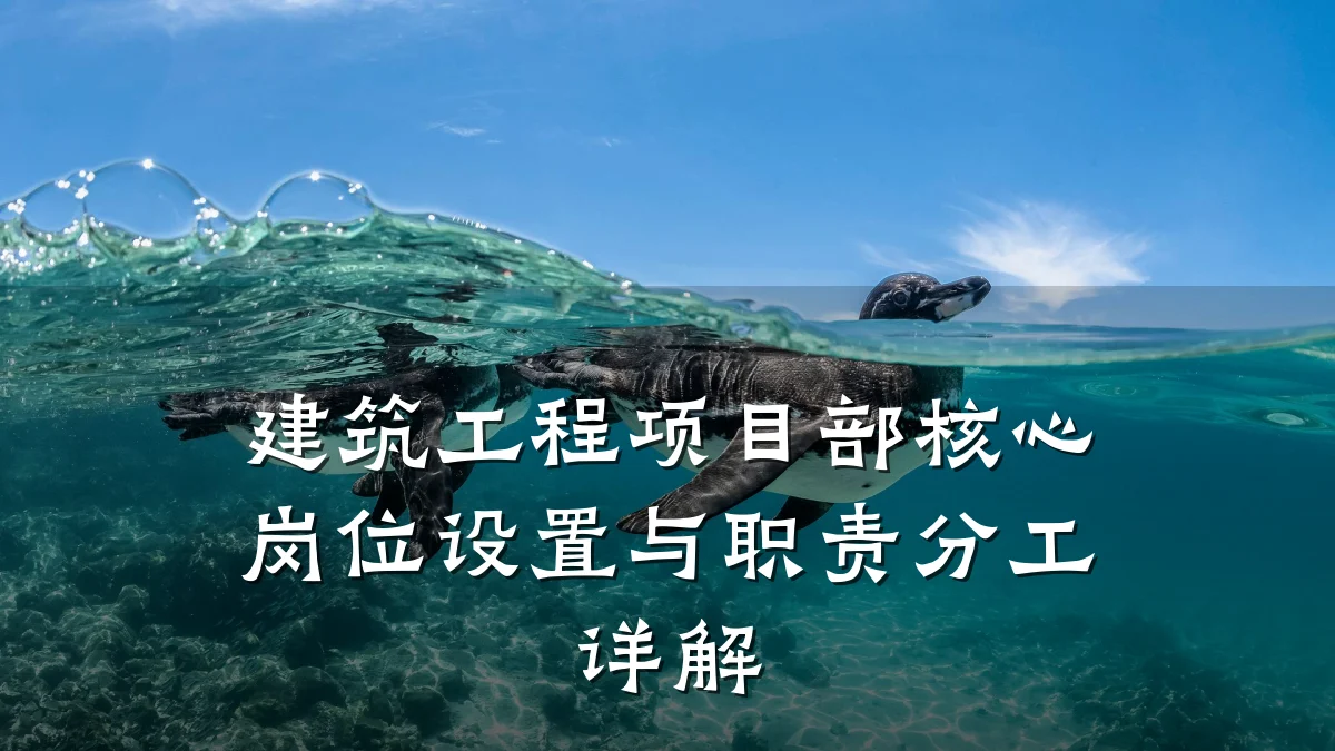 建筑工程项目部核心岗位设置与职责分工详解