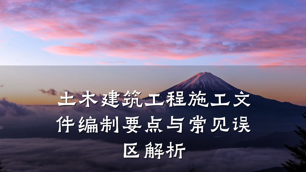 土木建筑工程施工文件编制要点与常见误区解析