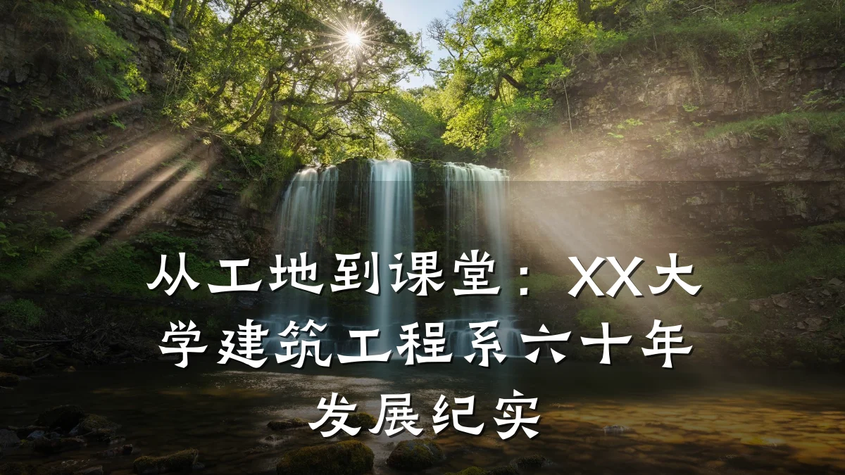 从工地到课堂:XX大学建筑工程系六十年发展纪实