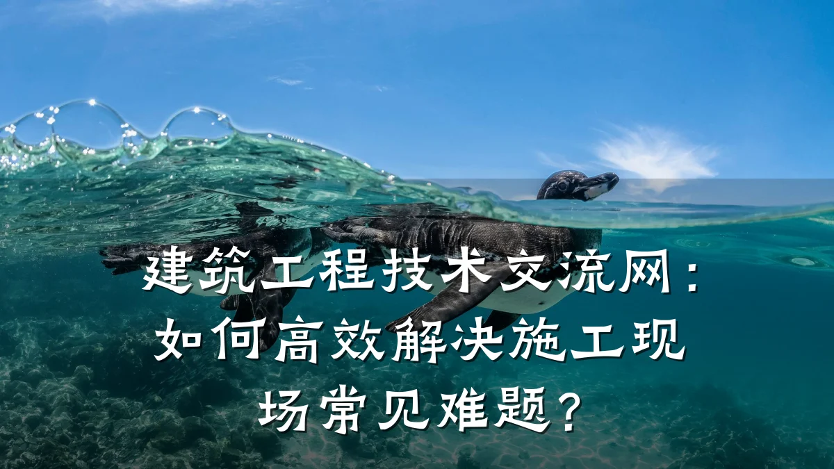 建筑工程技术交流网:如何高效解决施工现场常见难题?