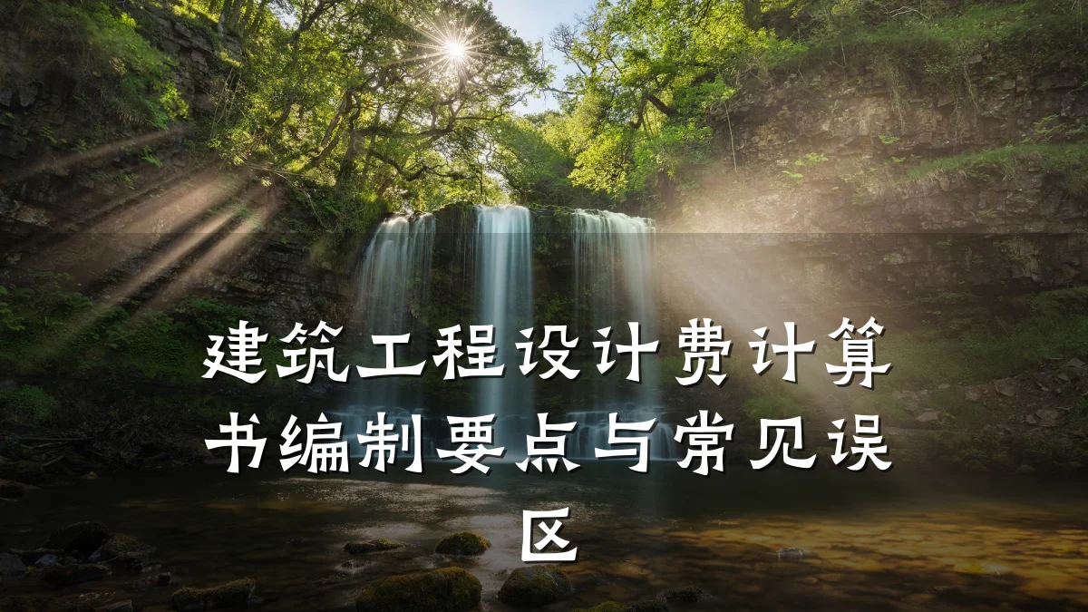 建筑工程设计费计算书编制要点与常见误区