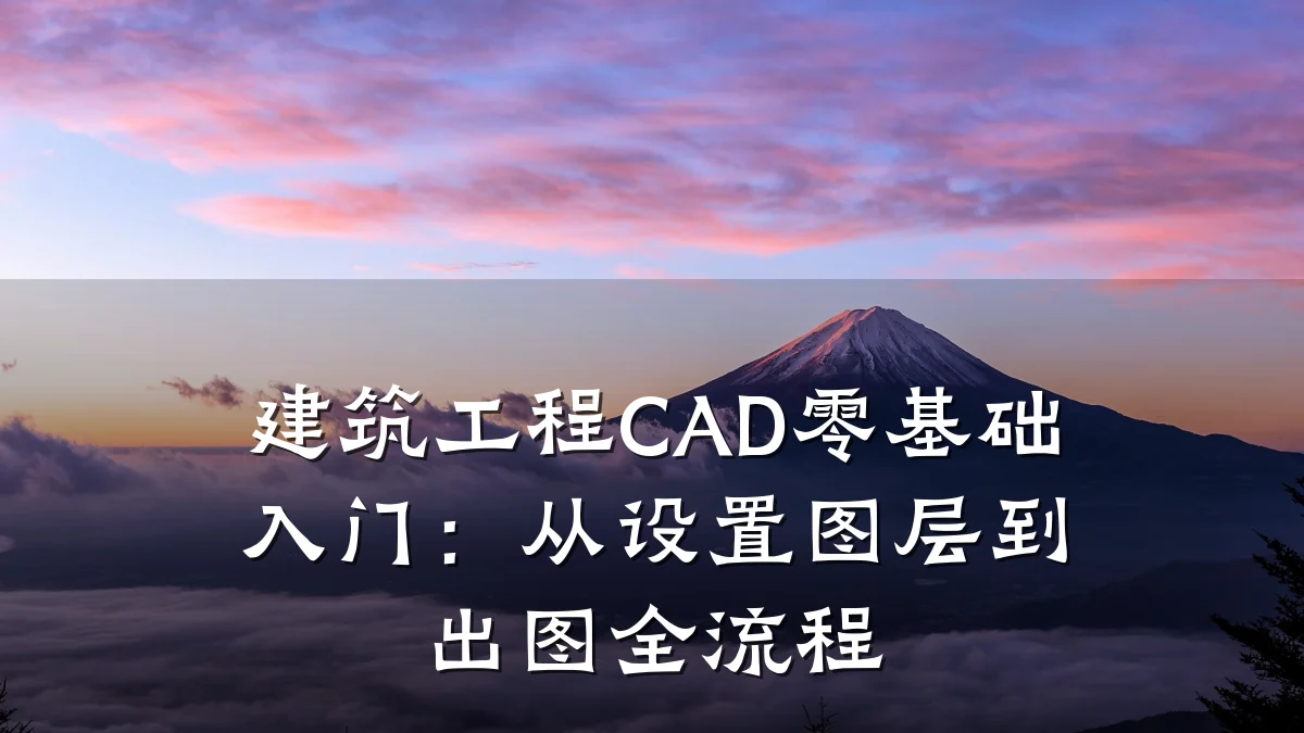 建筑工程CAD零基础入门:从设置图层到出图全流程