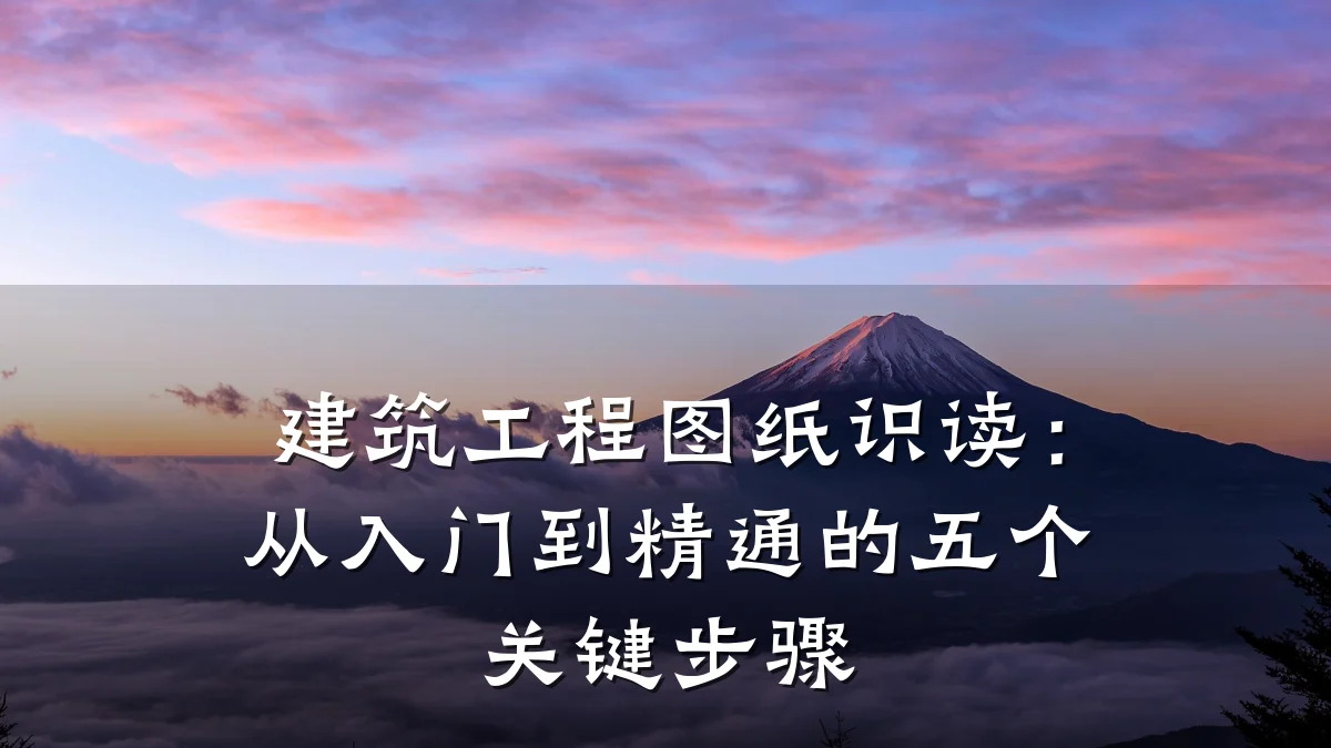 建筑工程图纸识读:从入门到精通的五个关键步骤