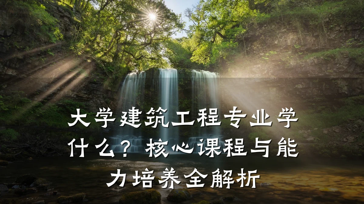 大学建筑工程专业学什么?核心课程与能力培养全解析