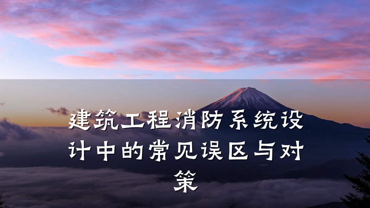 建筑工程消防系统设计中的常见误区与对策