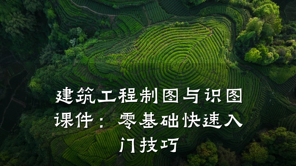 建筑工程制图与识图课件:零基础快速入门技巧