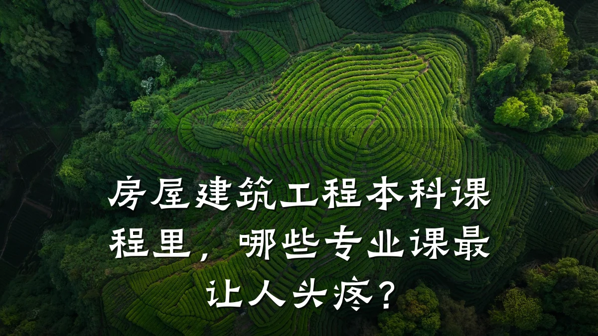 房屋建筑工程本科课程里,哪些专业课最让人头疼?