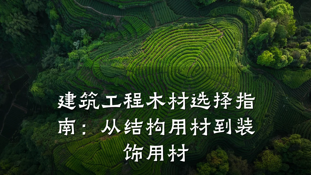 建筑工程木材选择指南:从结构用材到装饰用材