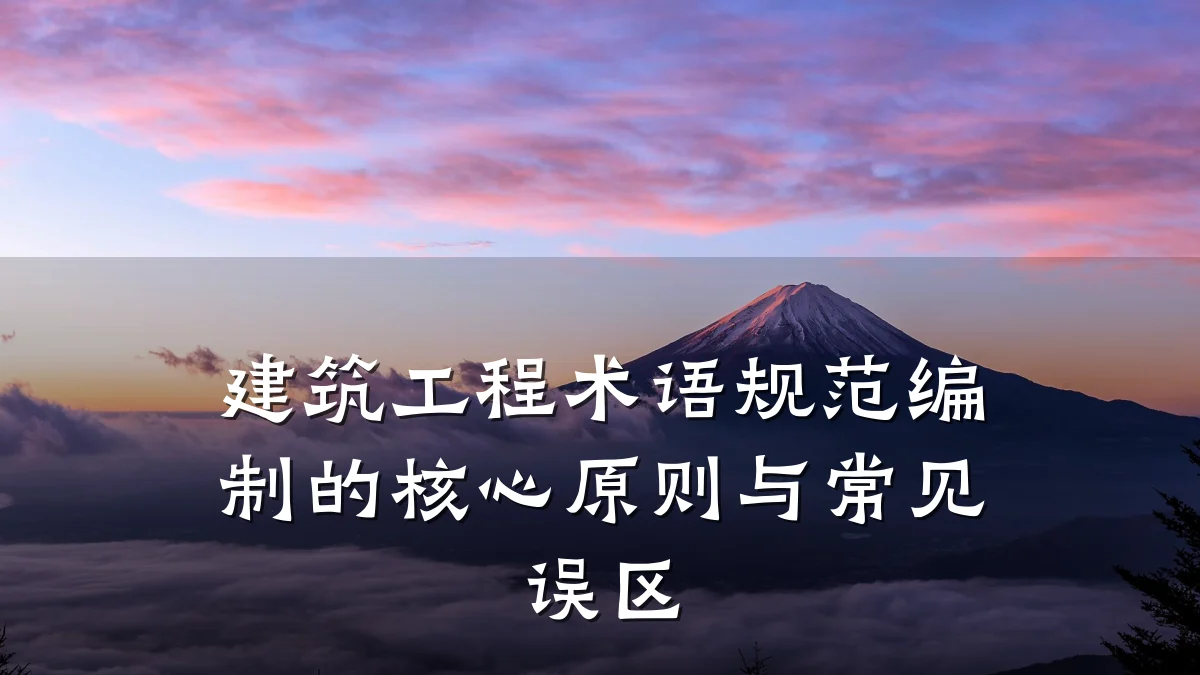 建筑工程术语规范编制的核心原则与常见误区