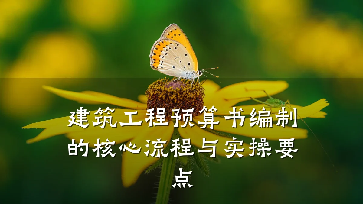 建筑工程预算书编制的核心流程与实操要点
