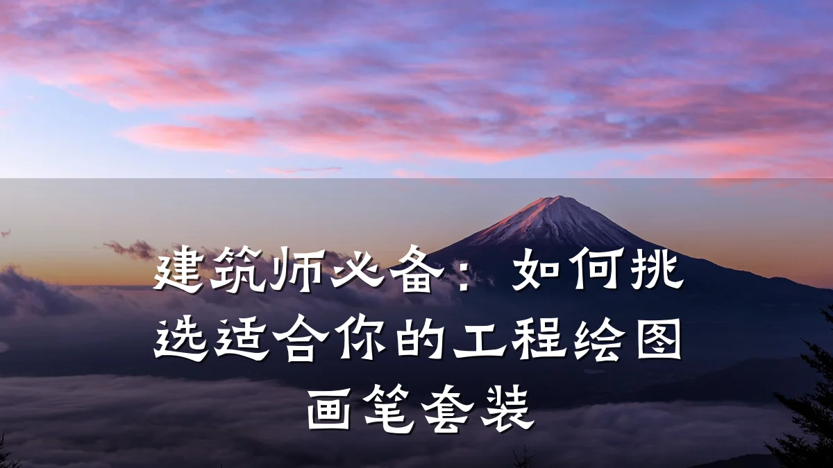建筑师必备:如何挑选适合你的工程绘图画笔套装