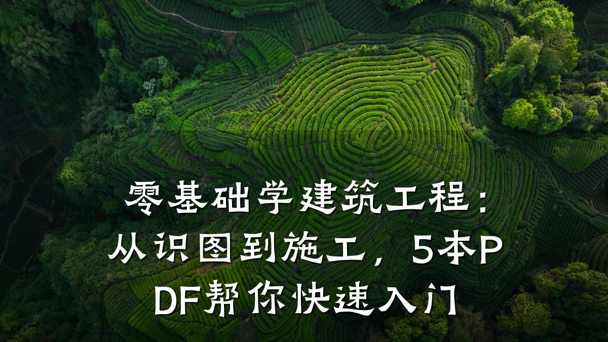 零基础学建筑工程:从识图到施工,5本PDF帮你快速入门