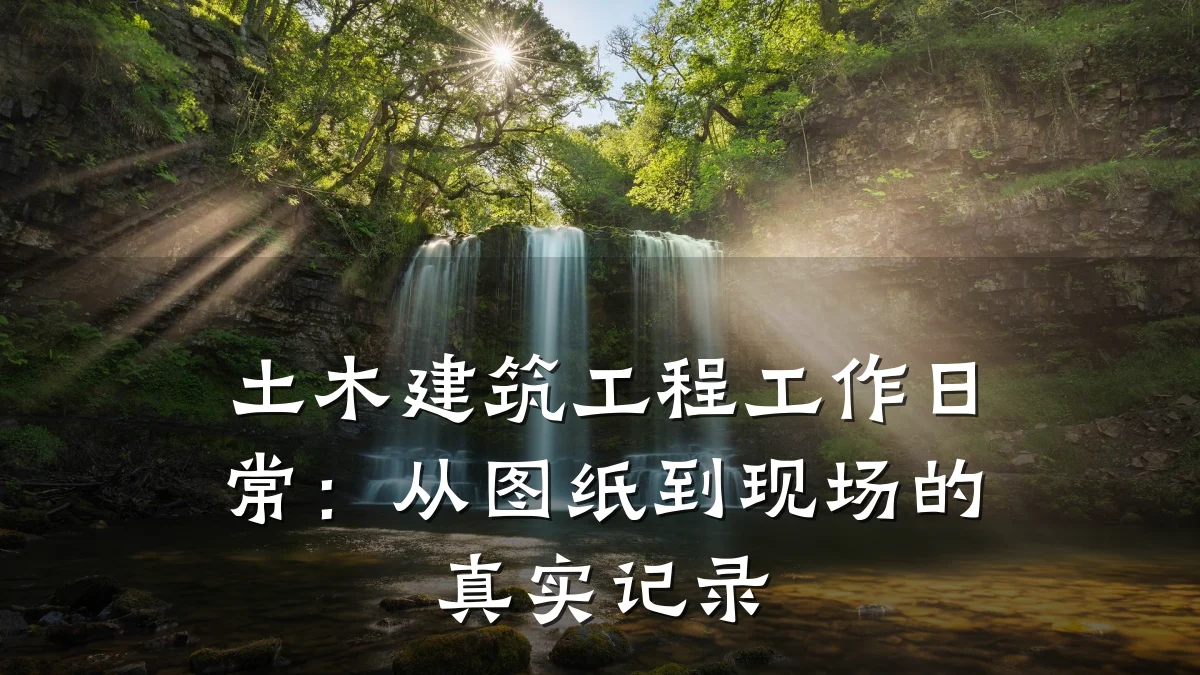 土木建筑工程工作日常：从图纸到现场的真实记录