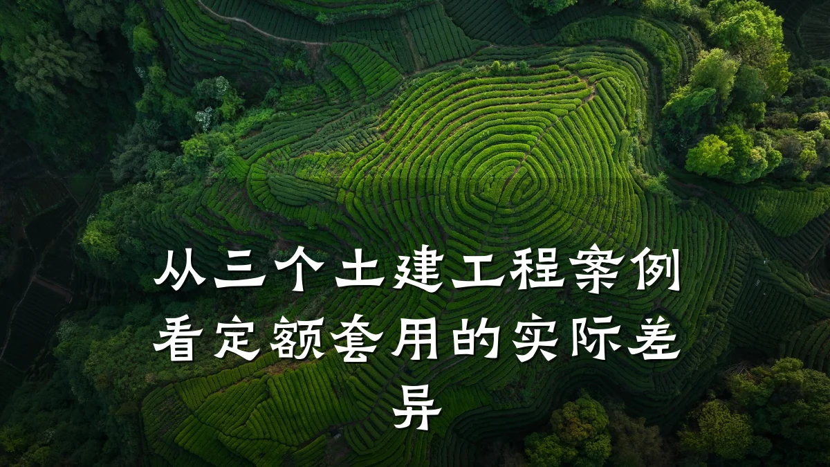 从三个土建工程案例看定额套用的实际差异