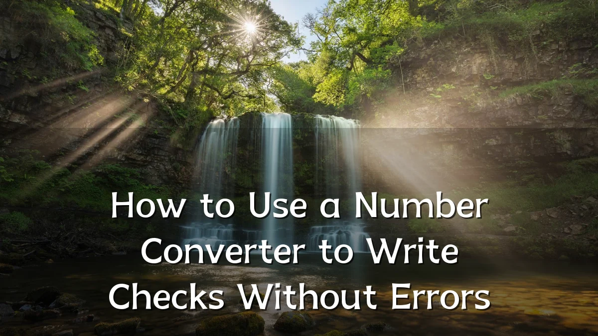 How to Use a Number Converter to Write Checks Without Errors