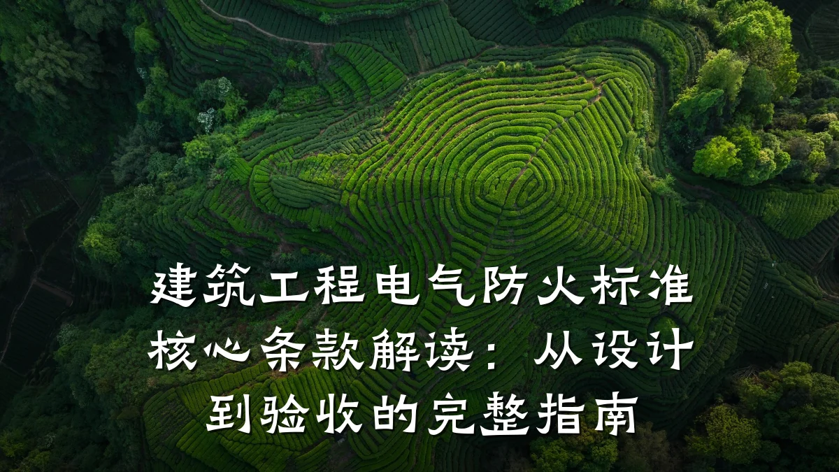 建筑工程电气防火标准核心条款解读:从设计到验收的完整指南