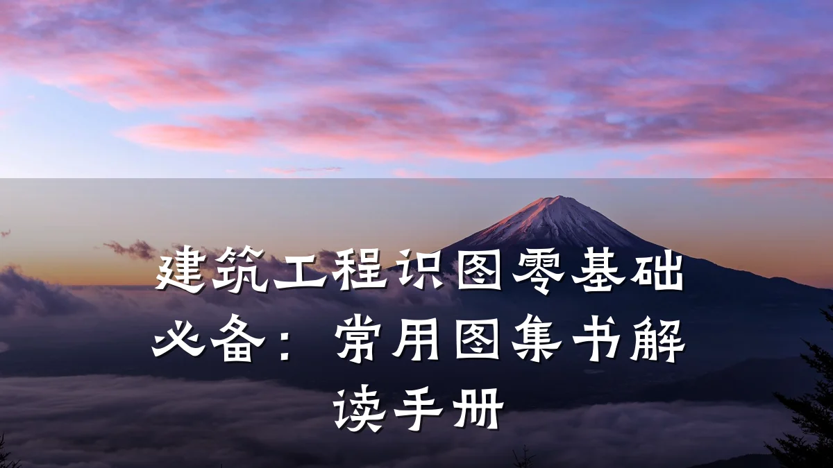 建筑工程识图零基础必备:常用图集书解读手册