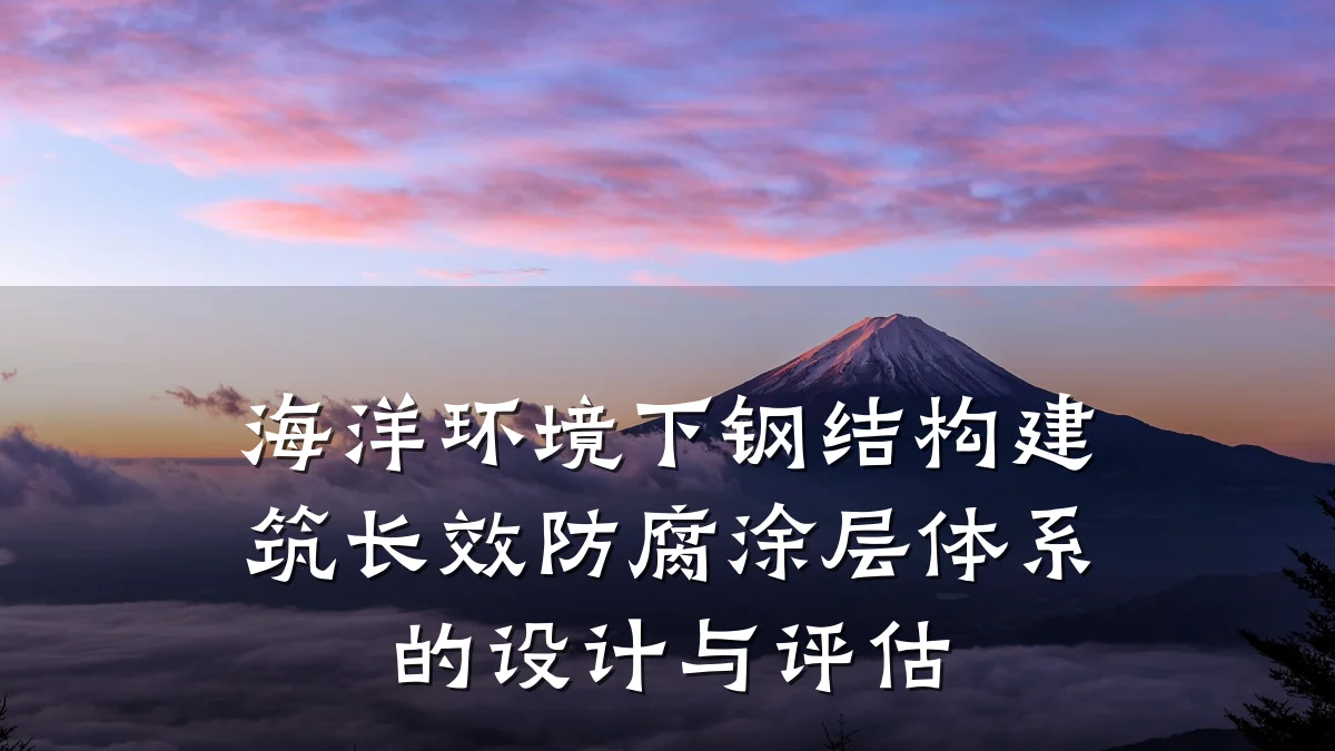 海洋环境下钢结构建筑长效防腐涂层体系的设计与评估