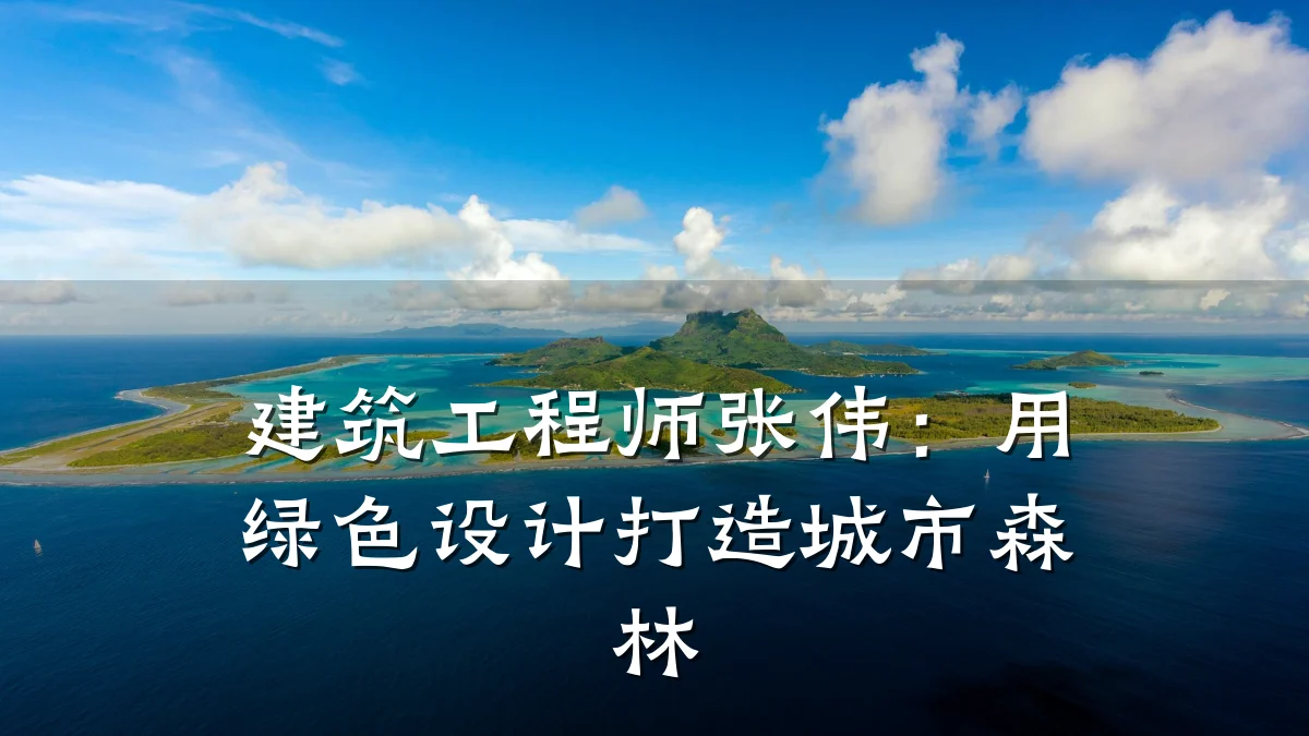 建筑工程师张伟:用绿色设计打造城市森林