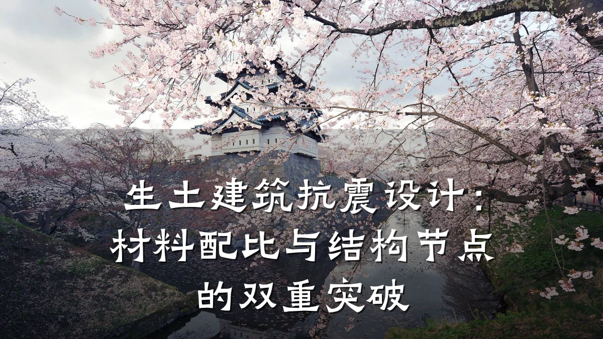 生土建筑抗震设计:材料配比与结构节点的双重突破
