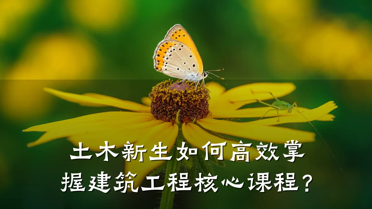 土木新生如何高效掌握建筑工程核心课程?
